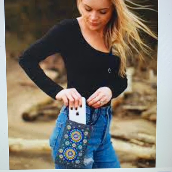 2 Bags for 1 price… Bamboo Trading Company Beaded Bags. Black & Beige. - Picture 6 of 16